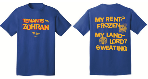 Tenants for Zohran Shirt (FRONT AND BACK)